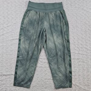 Athleta Size 12P nolita slim tapered printed crop pant green 982565 women's